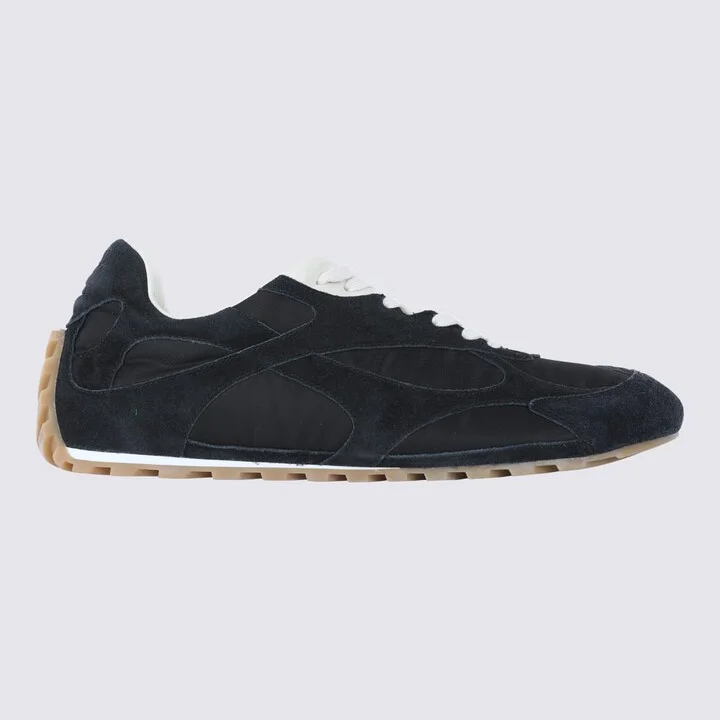 Black And Navy Suede Orbit Flash Sneakers