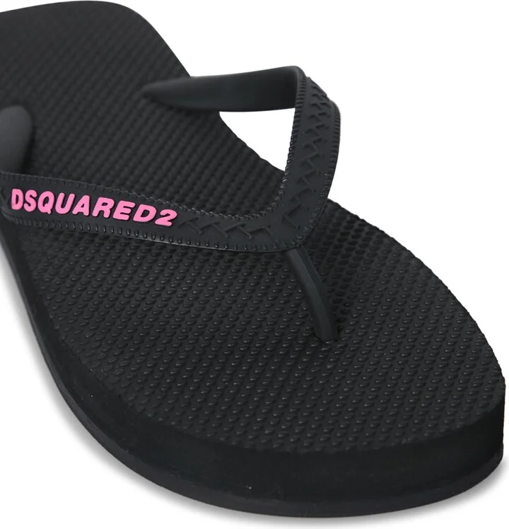 Black And Pink Rubber Flip-flops - Image 4