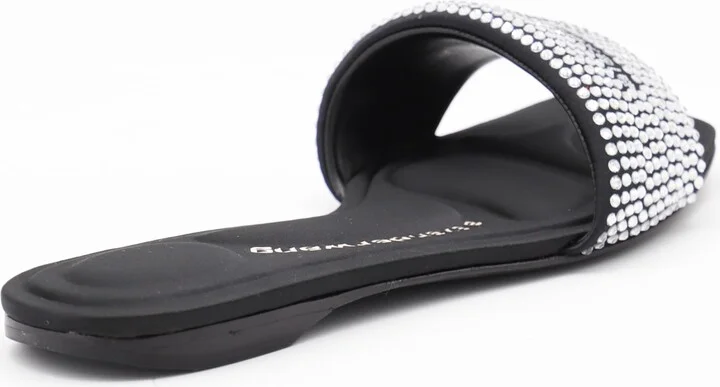 Black And Silver Leather Sandals - Image 3