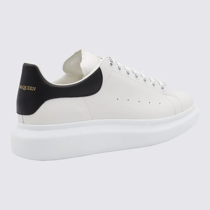 Black And White Leather Sneakers - Image 2
