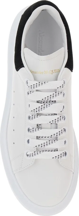 Black And White Low Top Sneakers With Logo Lettering On The Tongue And Contrasting Heel With Logo Lettering In Leather Woman - Image 4