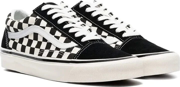 Black And White Old Skool 36 Dx Leather And Canvas Sneakers - Image 2