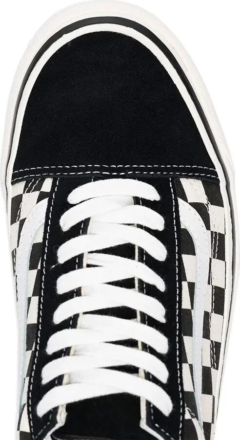 Black And White Old Skool 36 Dx Leather And Canvas Sneakers - Image 4