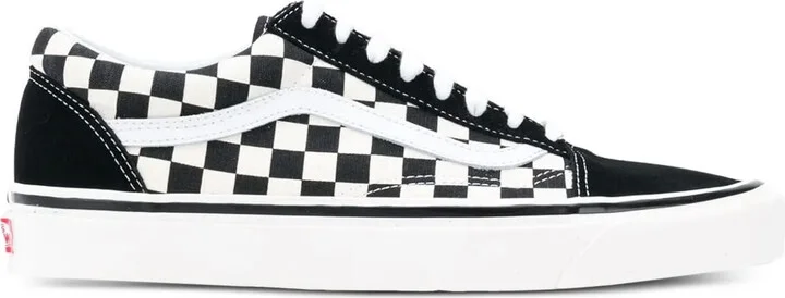 Black And White Old Skool 36 Dx Leather And Canvas Sneakers