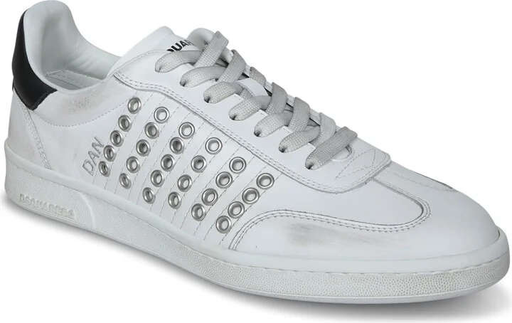Black And White Studded Sneakers - Image 2