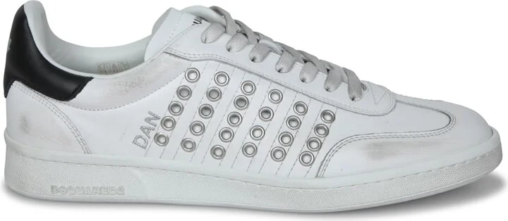 Black And White Studded Sneakers