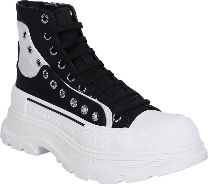 Black And White Tread Slick Ankle Boot - Image 2