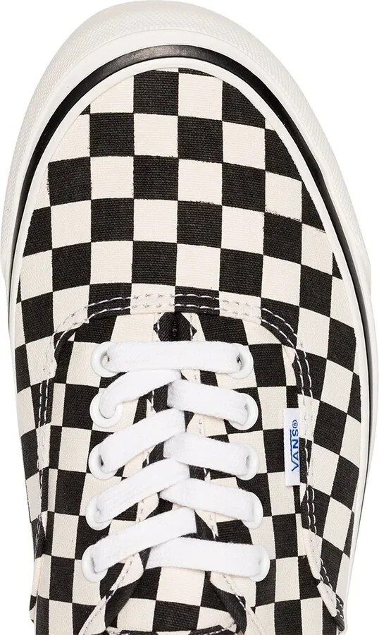 black and white UA Classic Lace-Up DX check cotton sneakers - Image 4