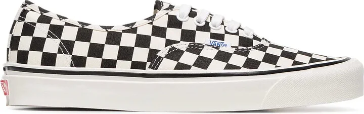 black and white UA Classic Lace-Up DX check cotton sneakers