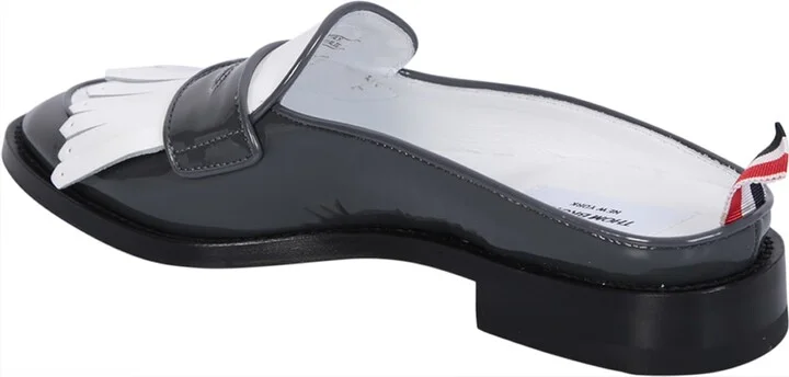 Black And White Varsity Mule Loafer - Image 3