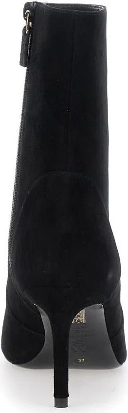 Black Ankle Boots With Stiletto Heel And Zip Closure On The Side In Suede Woman - Image 4