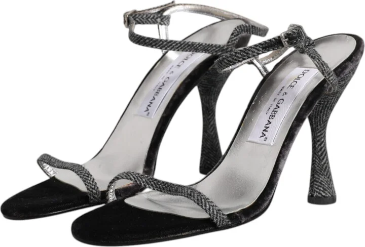 Black Ankle Strap High Heels Sandals Women's Shoes (Pre-Owned) - Image 4