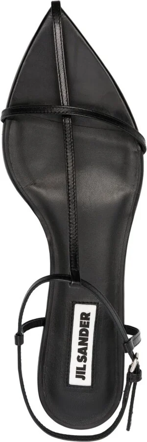 Black Ankle-Strap Leather Sandals - Image 4