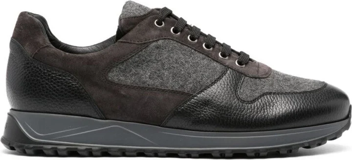 Black/Anthracite Grey Panelled Sneakers