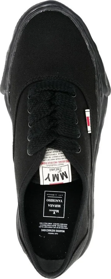 Black Baker Canvas Low-Top Sneakers - Image 4