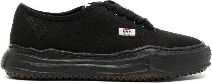 Black Baker Canvas Low-Top Sneakers