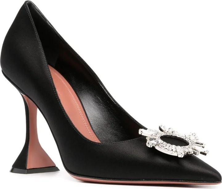 Black Begum 95 Crystal Pumps - Image 2