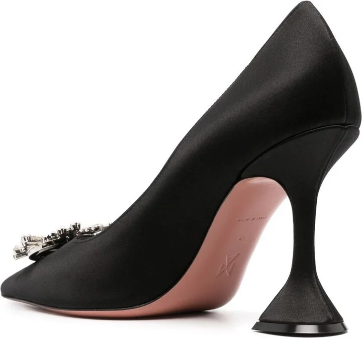 Black Begum 95 Crystal Pumps - Image 3