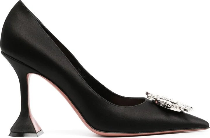 Black Begum 95 Crystal Pumps