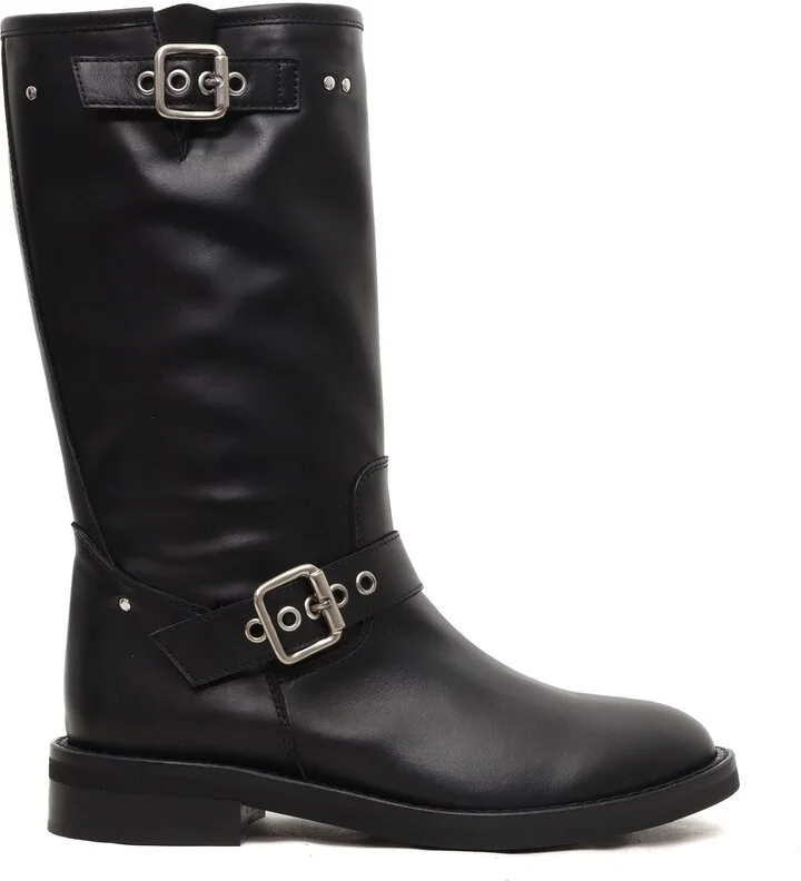 Black Biker With Buckles
