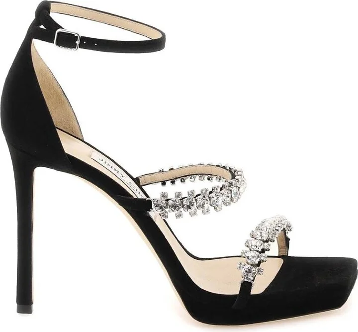 Black Bing 105 Crystal Sandals