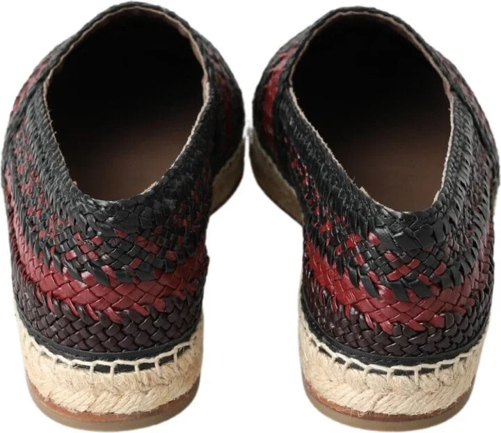 Black Bordeaux Buffalo Leather Espadrille Men's Shoes - Image 3
