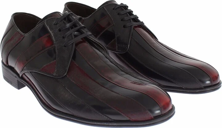 Black Bordeaux Leather Dress Formal Men's Shoes - Image 2