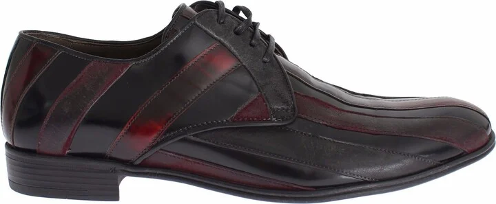 Black Bordeaux Leather Dress Formal Men's Shoes
