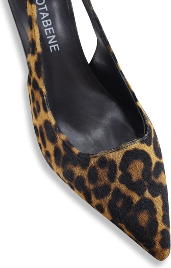 Black / Brown Elisa Slingback Stilettos, Leopard - Image 6