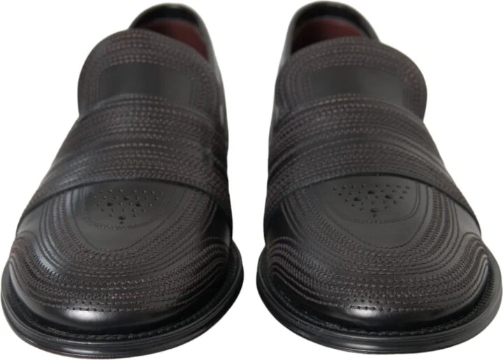 Black Brown Leather Loafer Men Dress Men's Shoes - Image 2