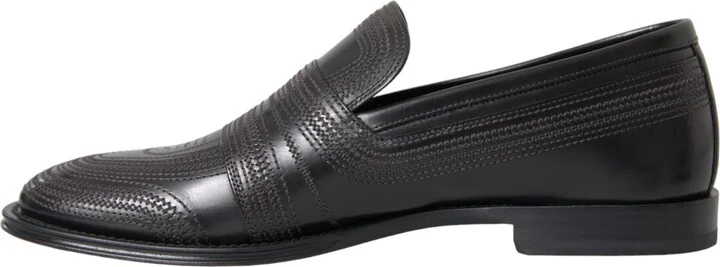 Black Brown Leather Loafer Men Dress Men's Shoes - Image 5