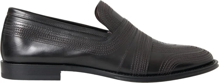 Black Brown Leather Loafer Men Dress Men's Shoes