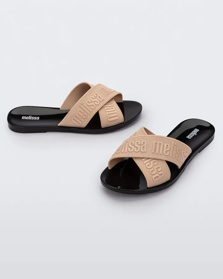 Black / Brown M Lover Slide - Strap - Black Beige - Image 3