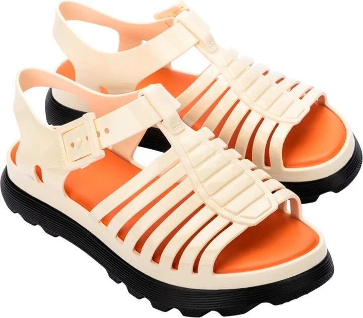 Black / Brown / Orange Gloria Platform - Black Beige Orange - Image 4