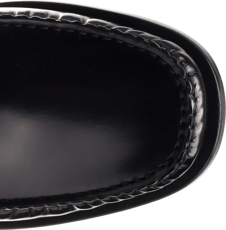 Black Brushed Leather Loafer - Image 4