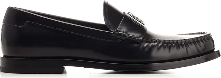 Black Brushed Leather Loafer