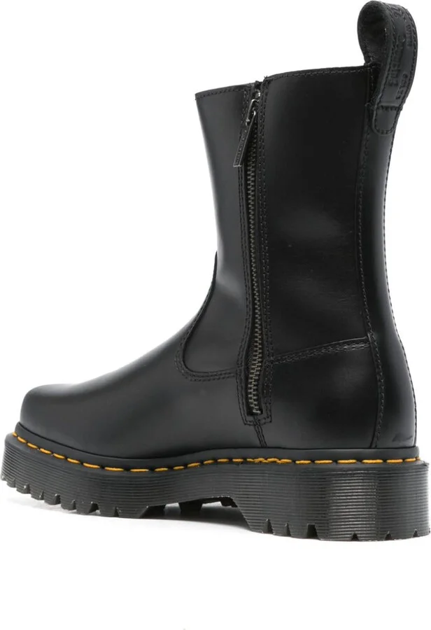 Black Calf Leather Amaayah Lo Boots - Image 3