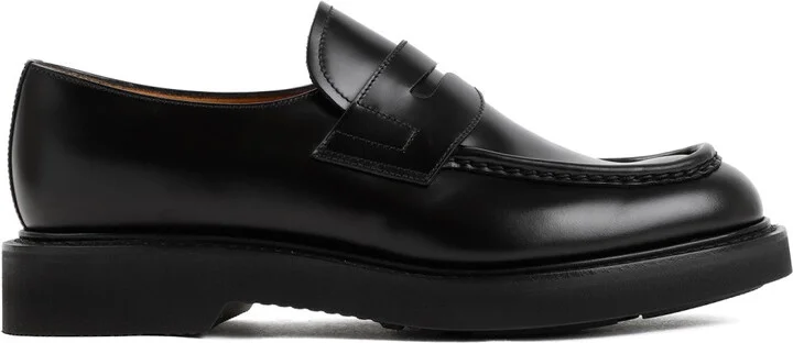 Black Calf Leather Lynton Loafers