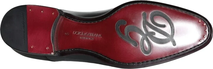 Black Calfskin Leather Derby Dress Men Men's Shoes - Image 6