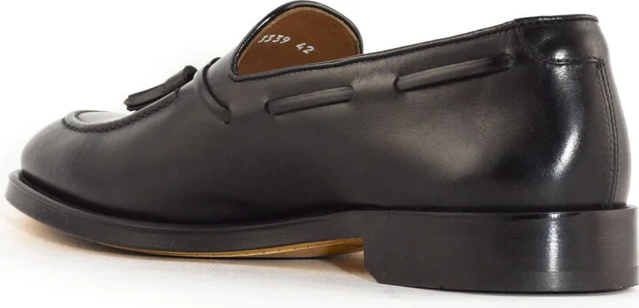 Black Calfskin Leather Loafers - Image 3