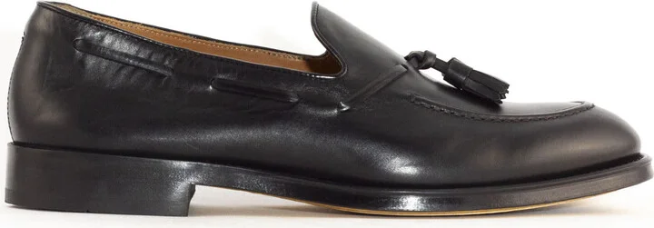 Black Calfskin Leather Loafers