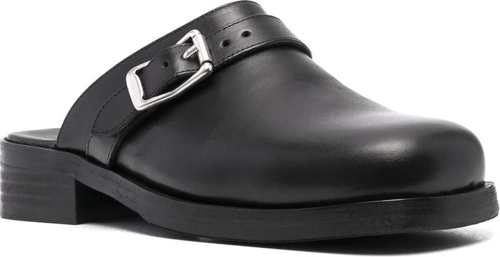 Black Camion Leather Mules - Image 2