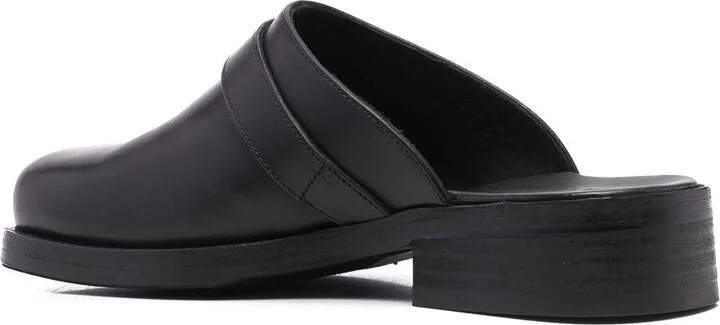 Black Camion Leather Mules - Image 3