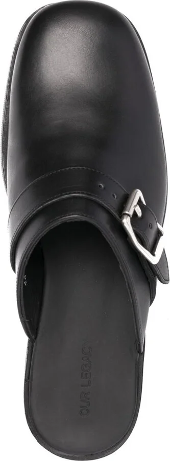 Black Camion Leather Mules - Image 4