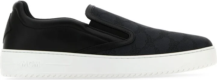 Black canvas and leather Neo Terrain slip ons