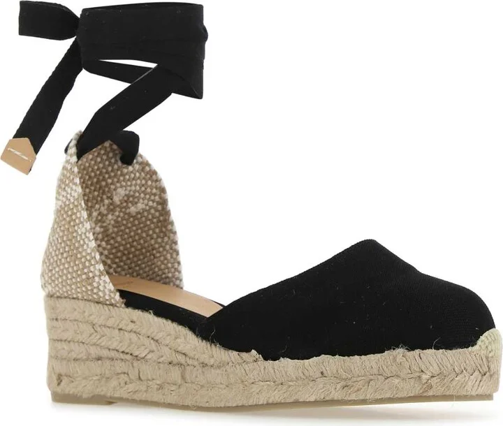 Black Canvas Carina Wedges - Image 2