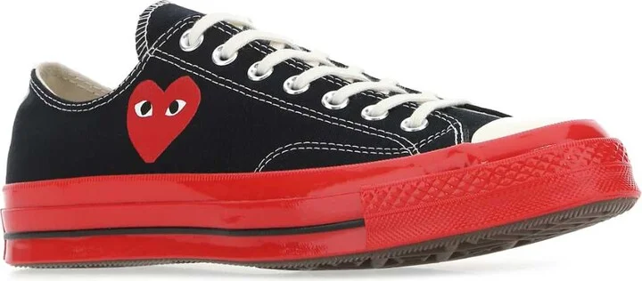Black Canvas Comme Des Garã§ons X Converse Sneakers - Image 2
