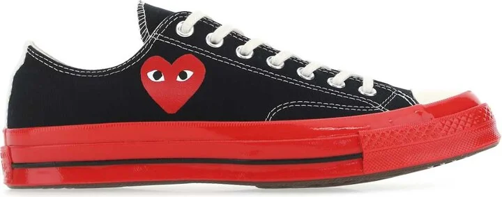 Black Canvas Comme Des Garã§ons X Converse Sneakers
