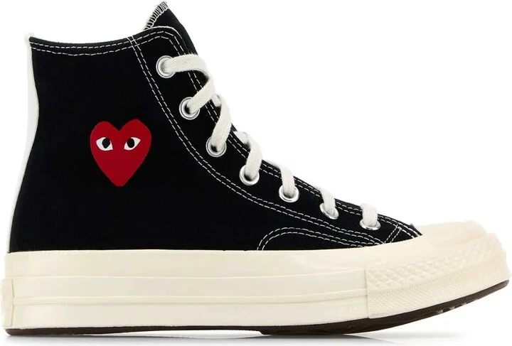 Black Canvas Comme Des Garã§ons X Converse Sneakers