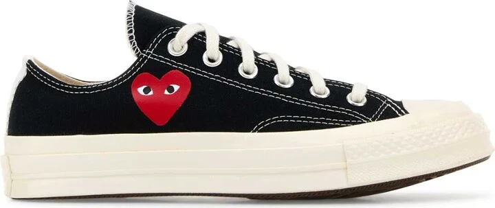 Black Canvas Comme Des Garã§ons X Converse Sneakers